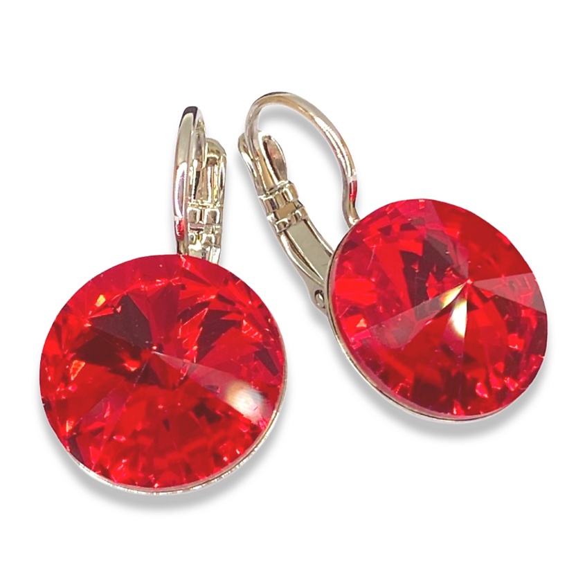 Изображение товара AMANTE CRYSTAL Серьги RIVOLI 14 mm crystal, Красный