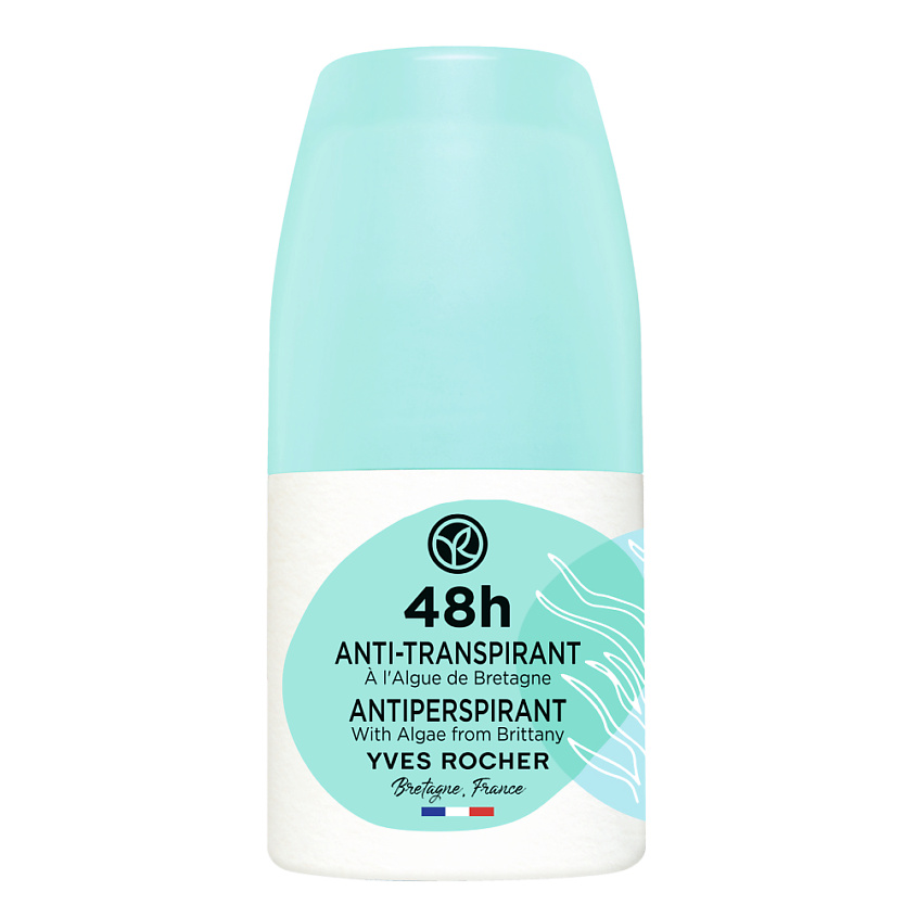 Изображение товара YVES ROCHER ДЕЗОДОРАНТ-АНТИПЕРСПИРАНТ 48Ч с Морскими Водорослями из Бретани, Франции, 50 мл