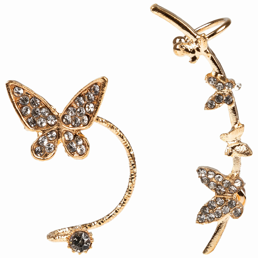 Изображение товара LUKKY Набор ассиметричных сережек-кафы Дуга Бабочки, 1 шт