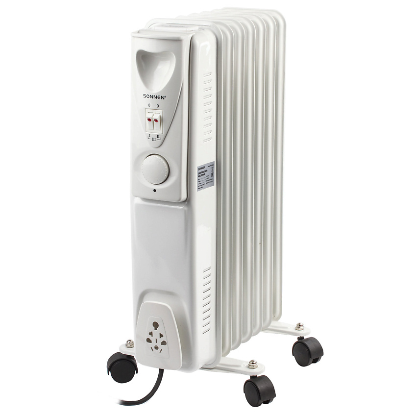 Изображение товара Масляный обогреватель SONNEN DFS-07 белый для помещения до 15 м2