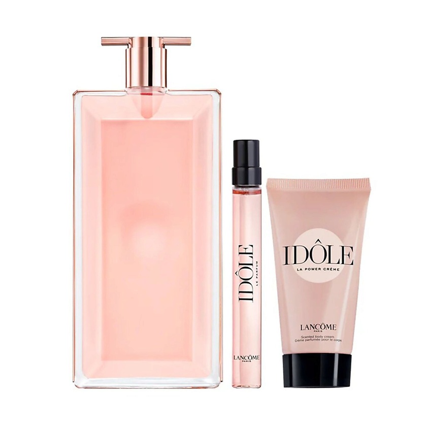 Изображение товара LANCOME Набор Idole: Парфюмерная вода + Лосьон для тела + Парфюмерная вода в дорожном формате, 50 мл + 50 мл + 10 мл