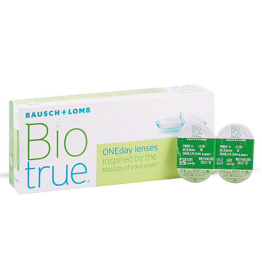 Изображение товара BIOTRUE® ONEday — однодневные контактные линзы, -1.00 / 8.6 / 14.2 / 30 шт.