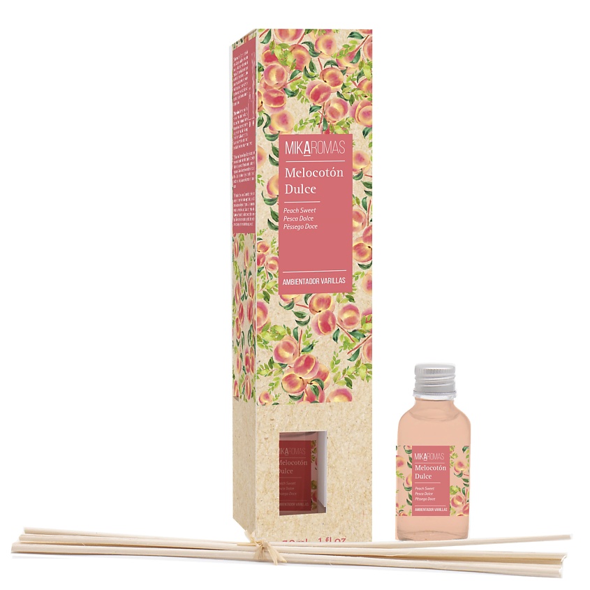 Изображение товара Ароматизатор воздуха с палочками Сладкий Персик 30 мл MIKAROMAS диффузор