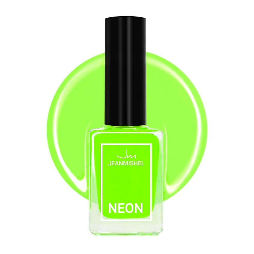 Изображение товара Лак для ногтей JEANMISHEL NEON Lime 345 яркий неоновый дизайн 6 мл