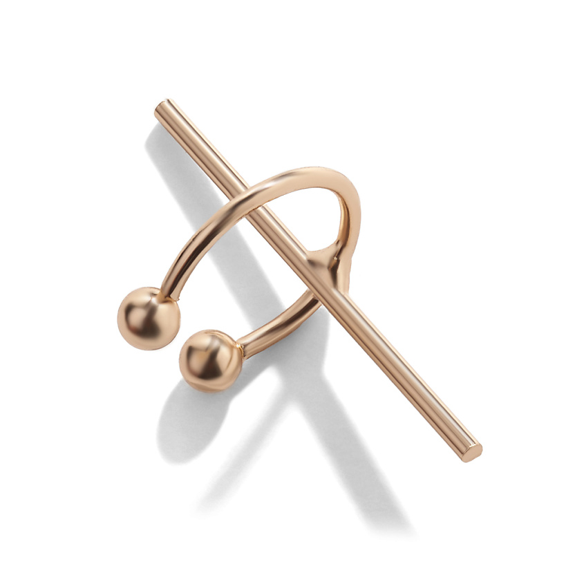 Изображение товара Стильная женская серьга-зажим из гипоаллергенного сплава "Японская история"