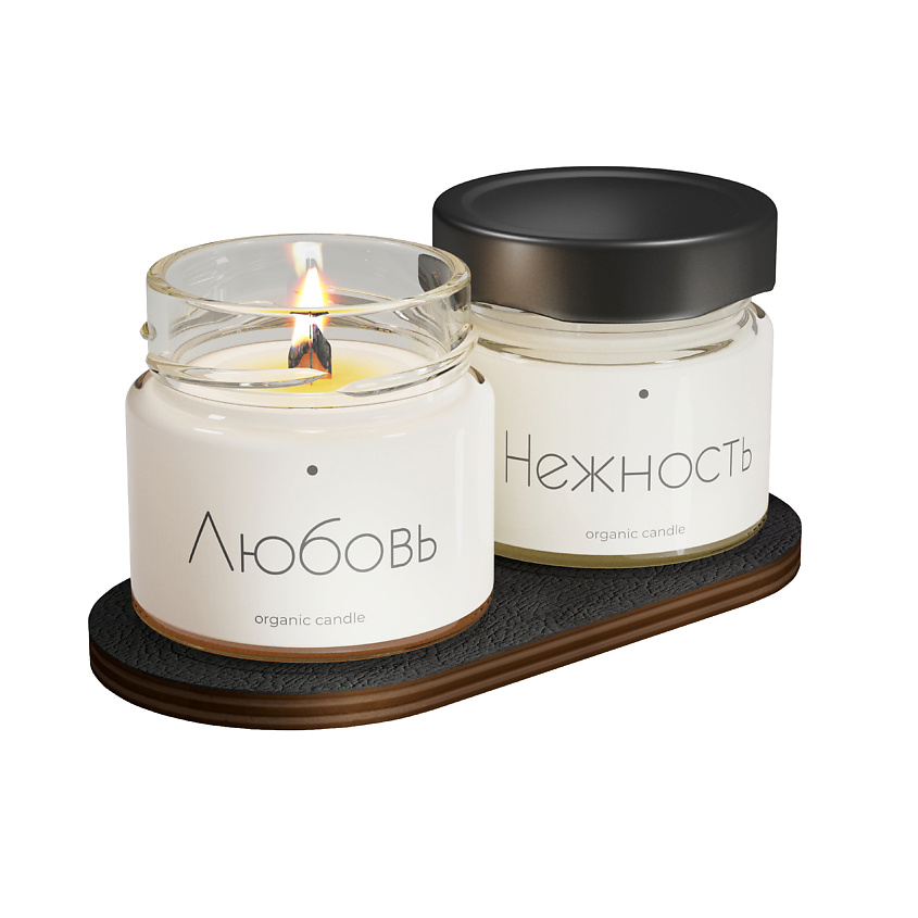 Изображение товара DECOREZ Подарочный набор свечей ароматических для дома "Любовь", 2 шт