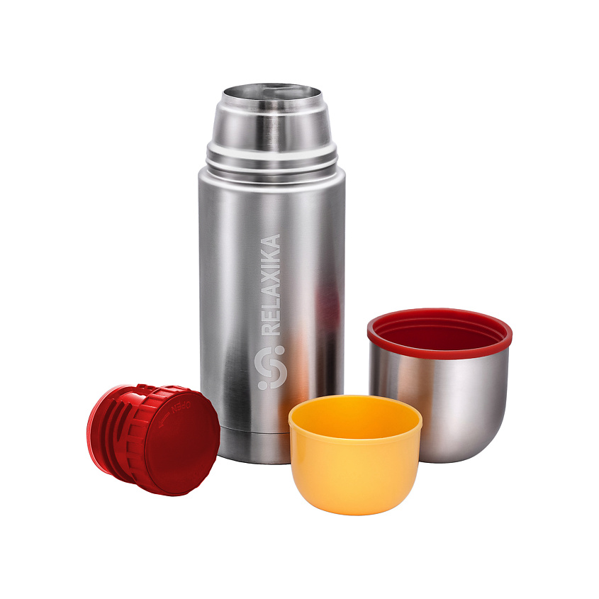 Изображение товара RELAXIKA Термос 500 мл для чая и кофе металлический, Серебряный