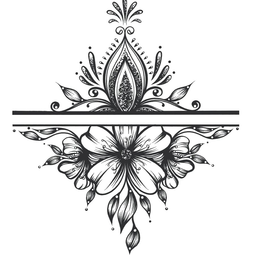 Изображение товара PRINT FACTORY Временная переводная татуировка Пион, 1 шт.