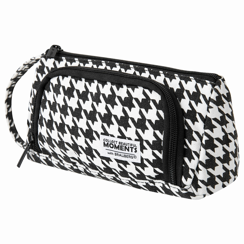 Изображение товара BRAUBERG Пенал-косметичка Houndstooth, Черный