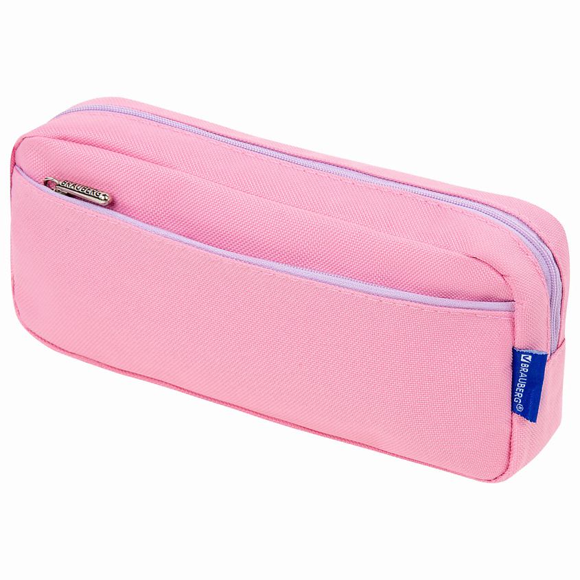 Изображение товара Мягкий пенал BRAUBERG PASTEL розовый для школьных принадлежностей и косметики