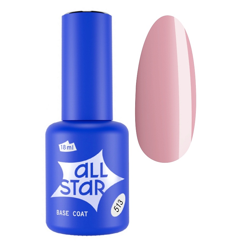 Изображение товара ALL STAR PROFESSIONAL Бескислотная база для гель-лака Pink 18 мл для укрепления и френча