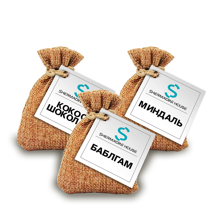 Изображение товара SHERMADINI HOUSE Ароматическое саше - миндаль, кокос и шоколад, баблгам, 3 шт.