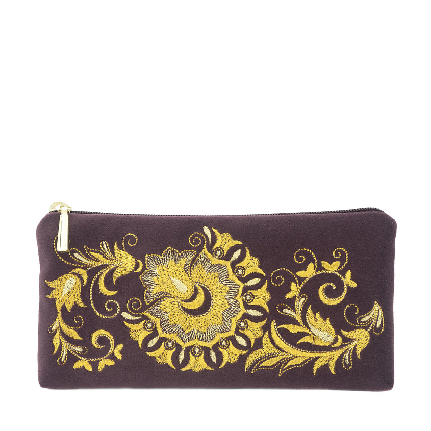 Изображение товара Очечник бархатный с золотой вышивкой ТОРЖОКСКИЕ ЗОЛОТОШВЕИ 249-1 рис 735 фиолетовый