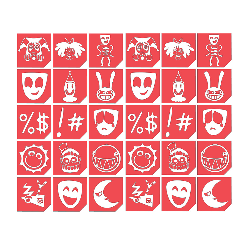 Изображение товара KILDIMIA Набор трафаретов для блеск тату, 30 шт