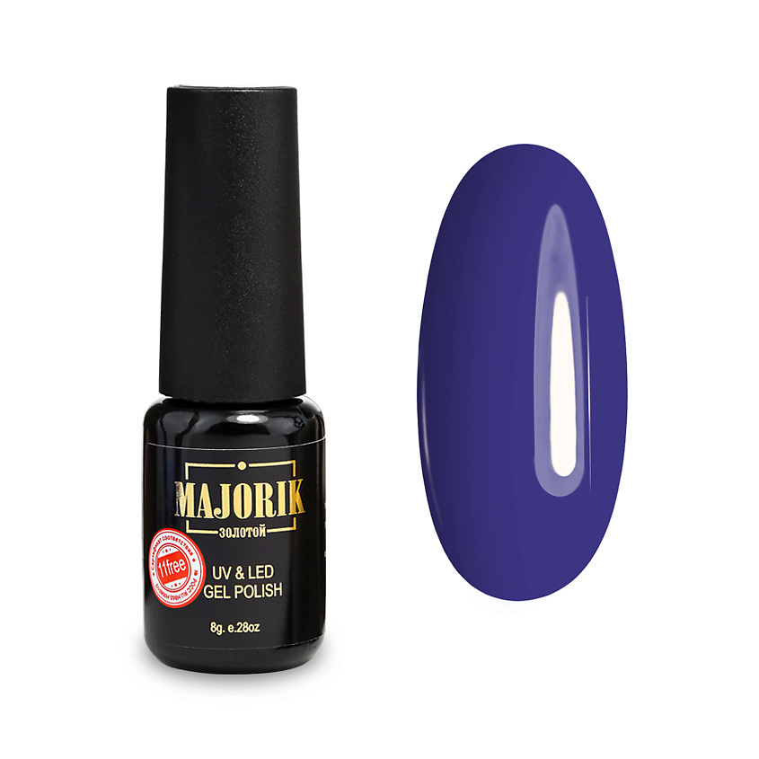 Изображение товара Гель-лак Majorik Kapsula №22 Витражный синий 10 мл долговечное покрытие для ногтей