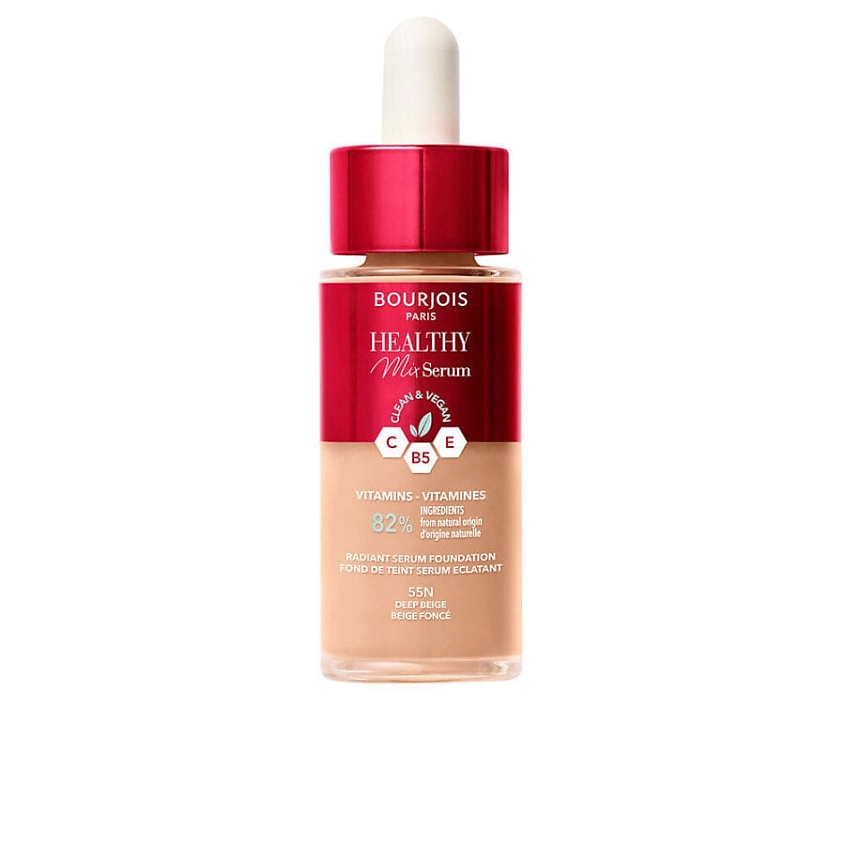 Изображение товара BOURJOIS Тональный крем-сыворотка HEALTHY MIX SERUM, Nº55N Deep beige