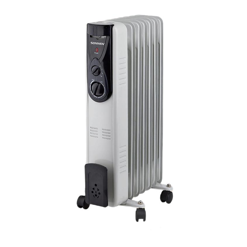 Изображение товара Масляный обогреватель SONNEN DFB-07BS, конвекционный, серый, 1 шт