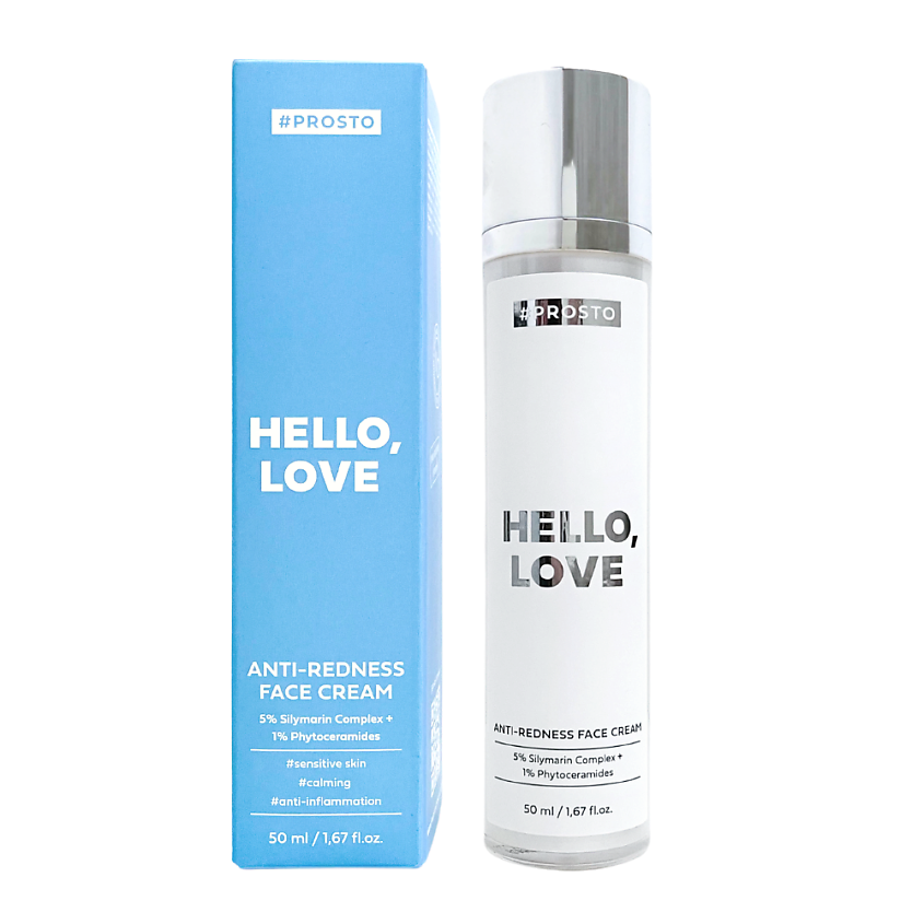 Изображение товара PROSTO COSMETICS Успокаивающий крем ANTI-REDNESS для лица для чувствительной кожи, 50 мл