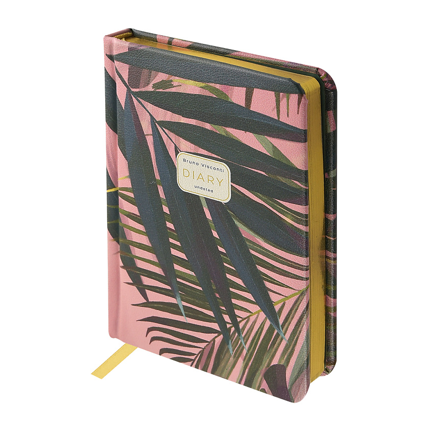 Изображение товара Ежедневник Bruno Visconti Пальмовые листья А6+ твердая обложка яркий дизайн