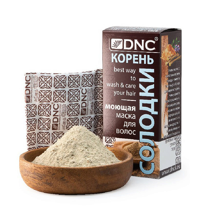 Изображение товара Маска для волос с корнем солодки натуральная для роста и против перхоти DNC