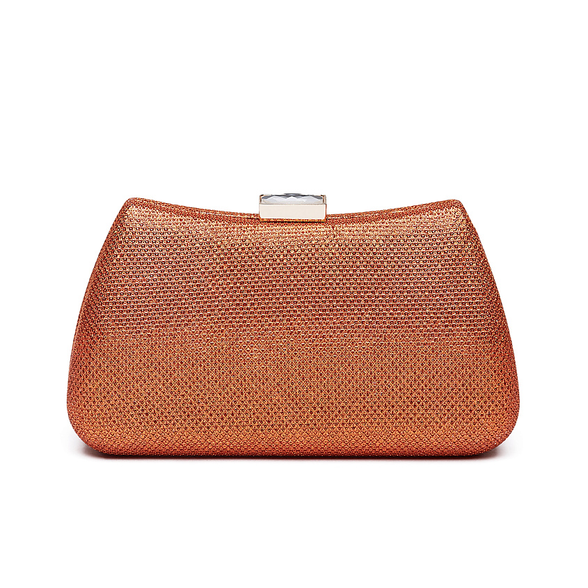 Изображение товара Оранжевый женский клатч NOTHING BUT LOVE "Улыбка Джоконды" с цепочкой