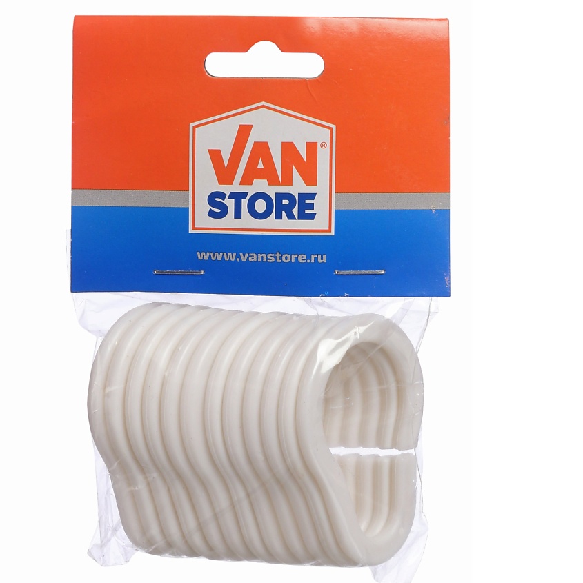Изображение товара VANSTORE Комплект колец для штор, цвет: Белый, 12шт