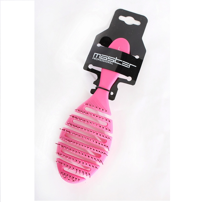 Изображение товара Массажная щетка для волос MASTER розовая с продувным корпусом