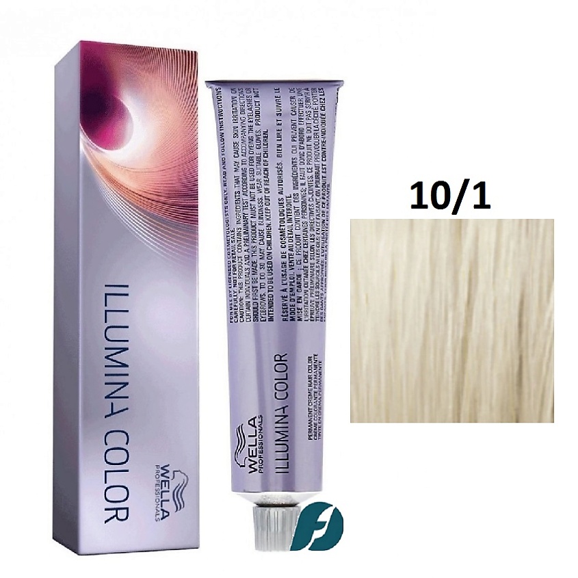 Изображение товара Профессиональная крем-краска для волос Illumina Color Me+ 10/1 яркий блонд пепельный WELLA PROFESSI