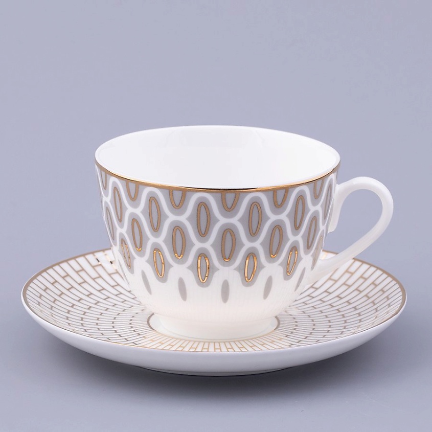 Изображение товара ИМПЕРАТОРСКИЙ ФАРФОРОВЫЙ ЗАВОД Чашка с блюдцем "Саламандра", 1 шт.