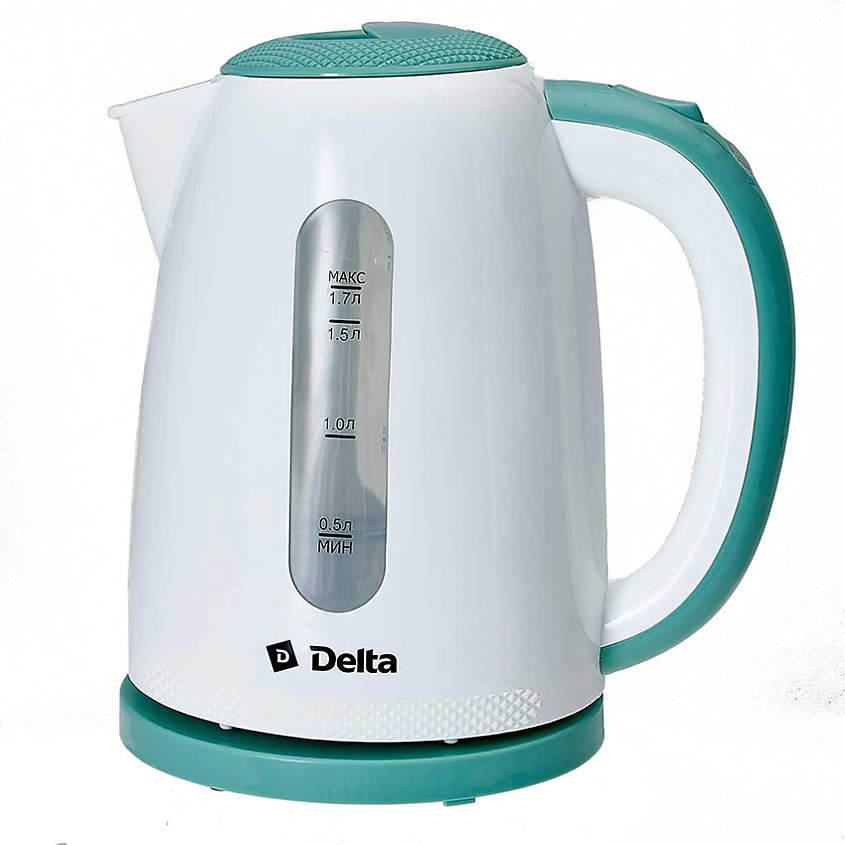 Изображение товара DELTA Чайник электрический DL-1106, Цвет: белый|зеленый