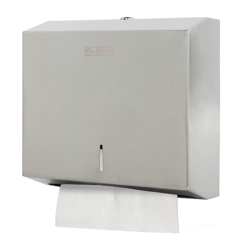 Изображение товара LAIMA Диспенсер для полотенец PROFESSIONAL BASIC, Диспенсерная ситема: Н2, Подходят бумажные полотенца: Interfold, Multifold, Singlefold, Slimfold, ZZ (V), V, Z