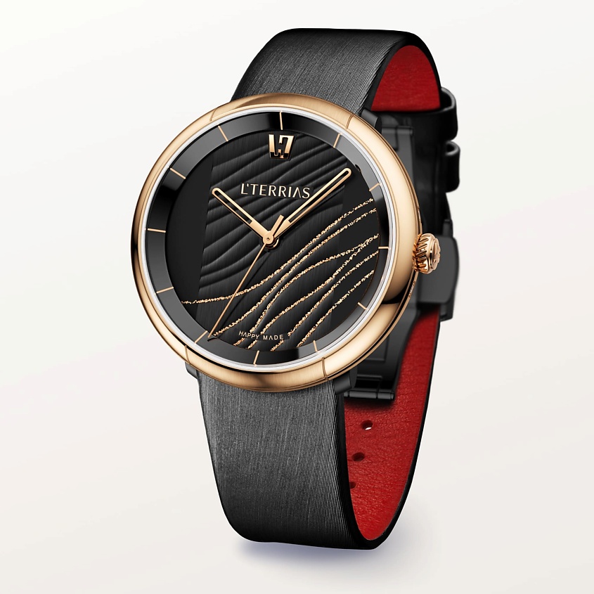 Изображение товара L'TERRIAS Женские часы Mystic с швейцарским механизмом и сатиновым ремешком