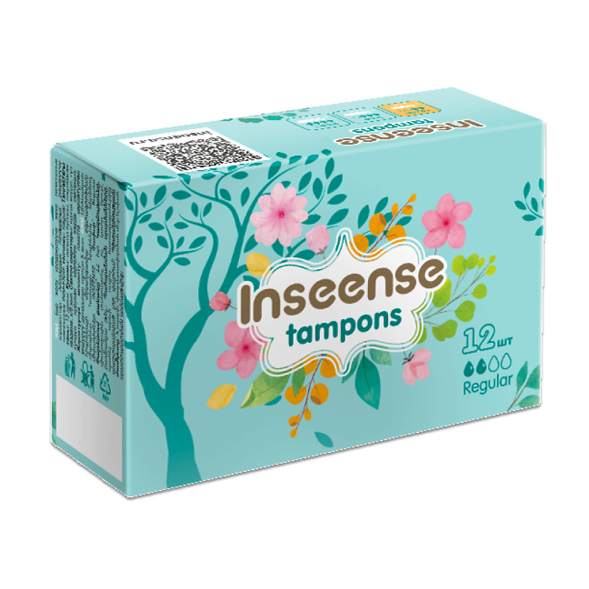 Изображение товара INSEENSE Тампоны Regular 12 шт. для активных женщин с средней впитываемостью
