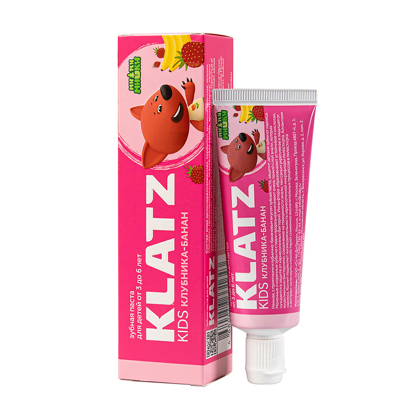 Изображение товара KLATZ Детская Зубная паста KIDS Мимимишки Клубника-банан, 40 мл