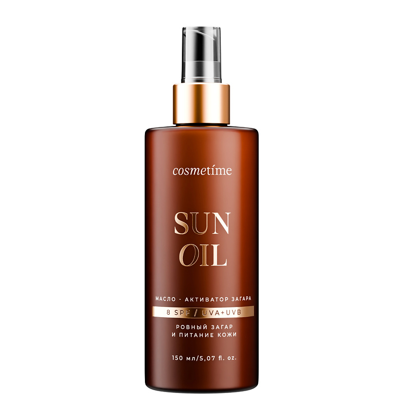 Изображение товара COSMETIME Масло для тела усиление загара SPF8, 150 мл