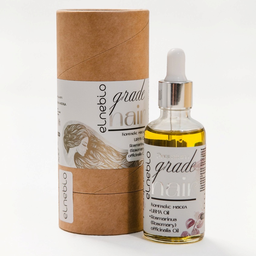 Изображение товара Комплекс масел ELNEBIO Premium Grade hair для восстановления и стимуляции роста волос 50 мл