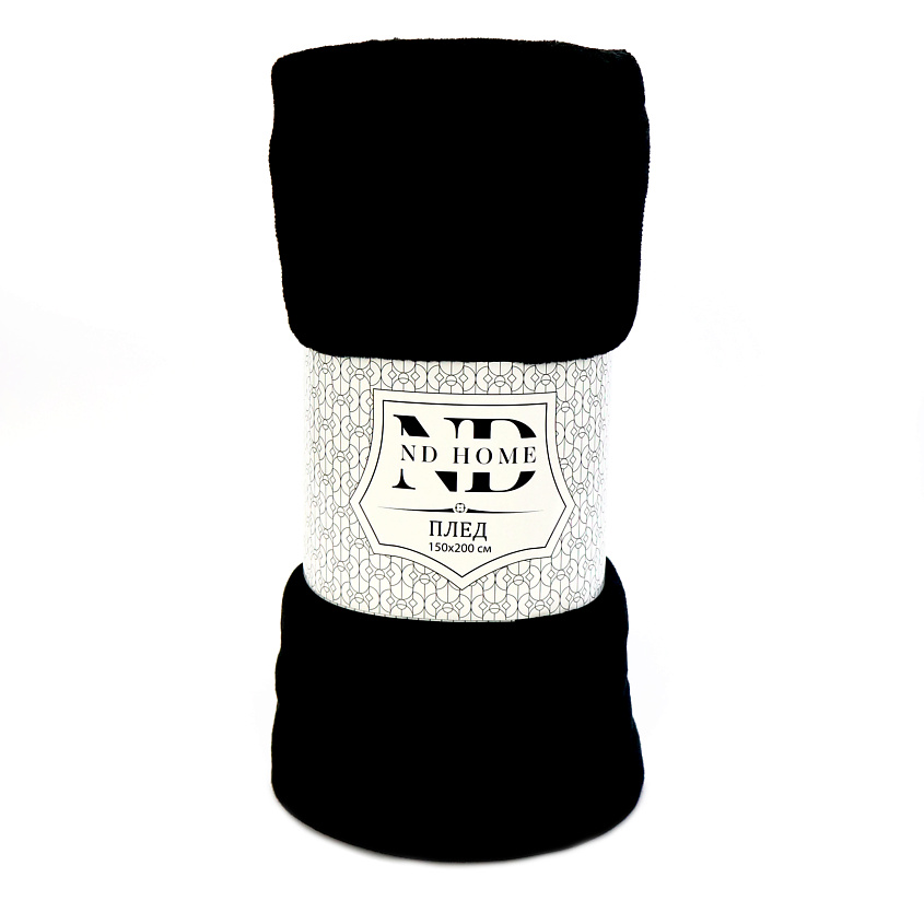 Изображение товара ND PLAY Плед велсофт "Велюр кремосо", 100% полиэстер 150*200 см, Черный
