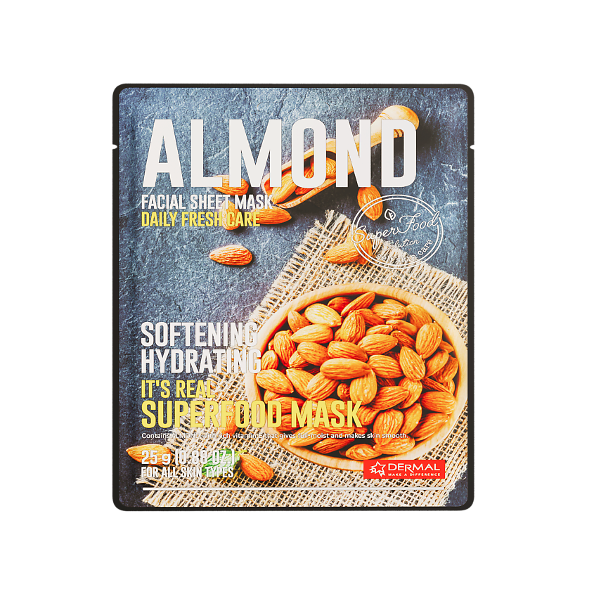 Изображение товара DERMAL Superfood Маска для лица с миндалем, 25 г
