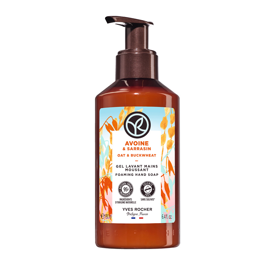 Изображение товара YVES ROCHER Жидкое мыло для рук ОВЕС ГРЕЧИХА 190 мл натуральный уход не содержит сульфатов