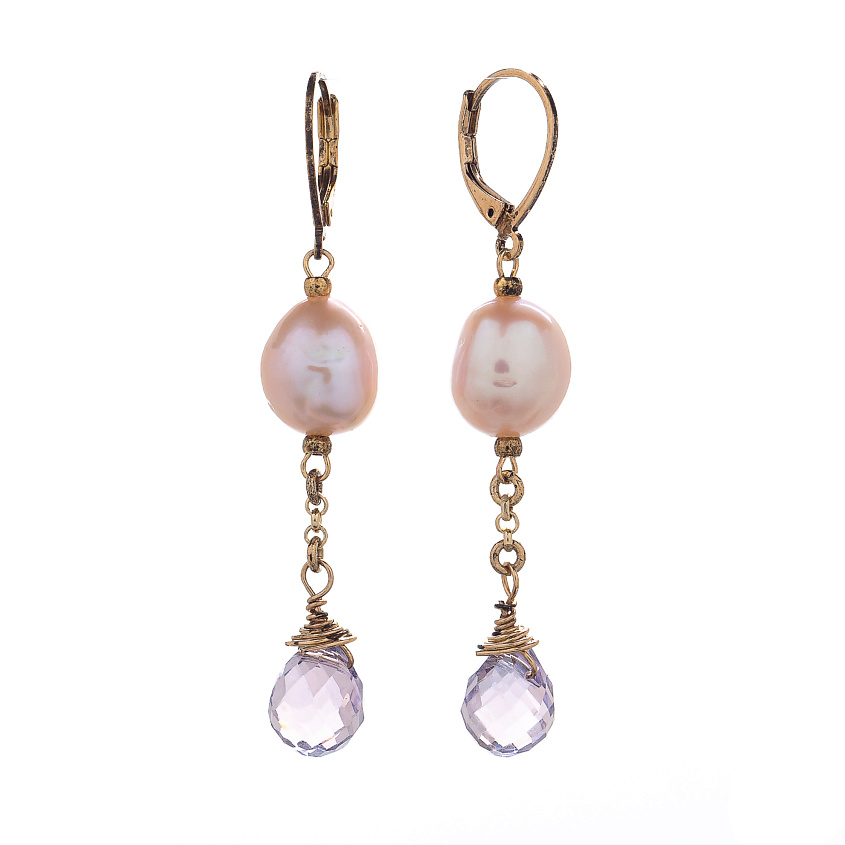 Изображение товара LANZEROTTI Серьги, Pesca, с жемчугом и кристаллом, 1 шт.