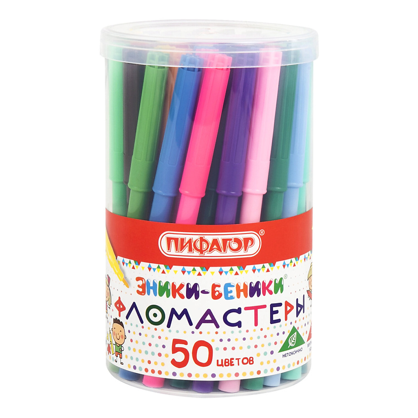 Изображение товара Фломастеры ПИФАГОР ЭНИКИ-БЕНИКИ 50 цветов для рисования и творчества