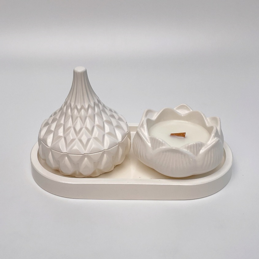 Изображение товара SIMVOLASTRO Набор интерьерных ароматических свечей Черничный смузи, Белый