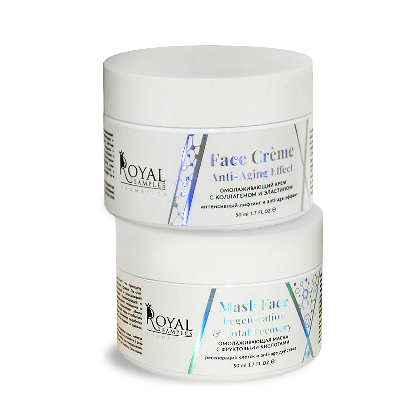 Изображение товара ROYAL SAMPLES Косметический набор Double Skin Regeneration омолаживающий крем и омолаживающая маска, 2 шт.