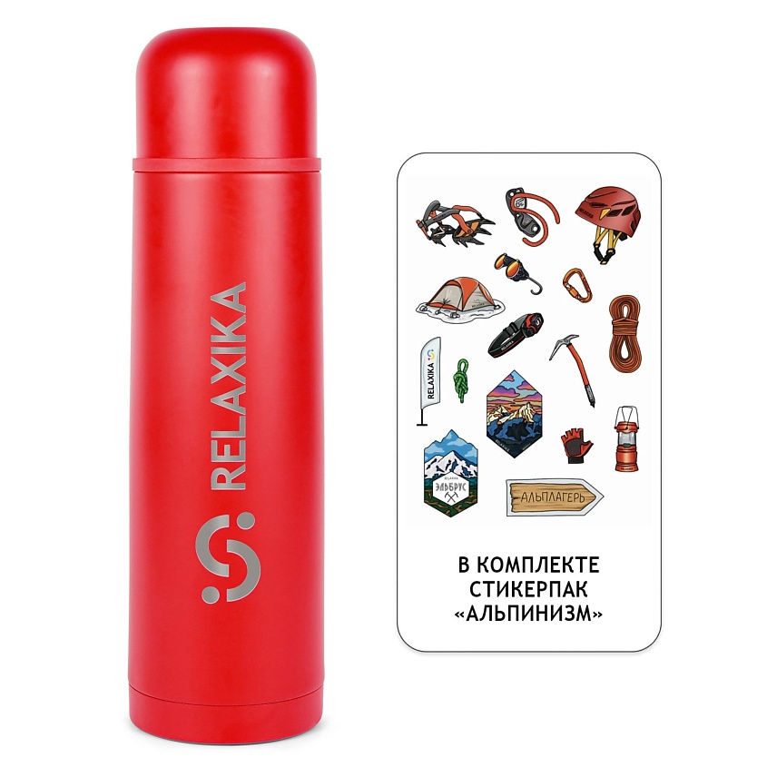 Изображение товара Термос RELAXIKA 1 литр из нержавеющей стали для горячих и холодных напитков