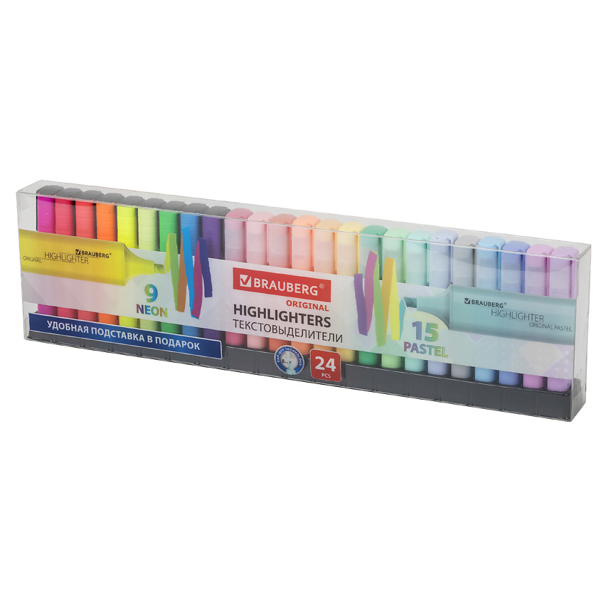 Изображение товара Набор текстовыделителей BRAUBERG ORIGINAL 1 шт для учебы и офиса