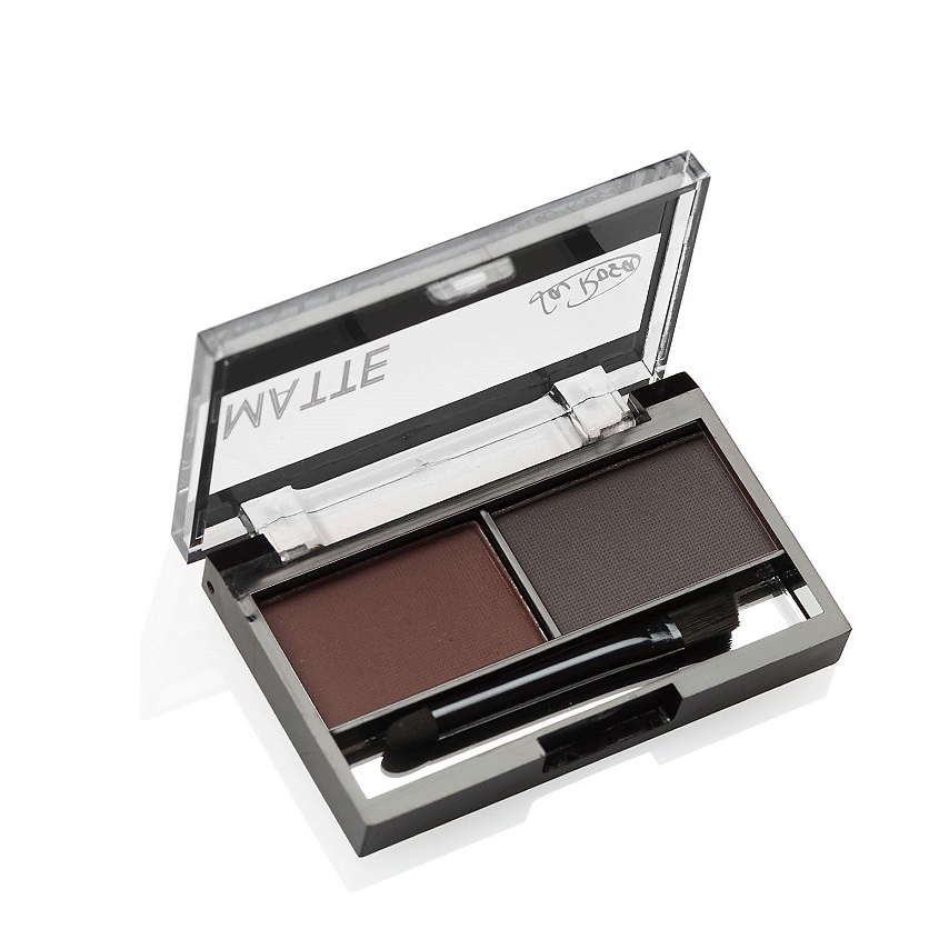 Изображение товара LA ROSA Тени-matte для бровей 2-х цветные, цвет: графит + серый