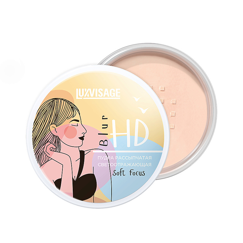 Изображение товара LUXVISAGE Пудра для лица HD BLUR Soft Focus рассыпчатая светоотражающая, тон Универсальный