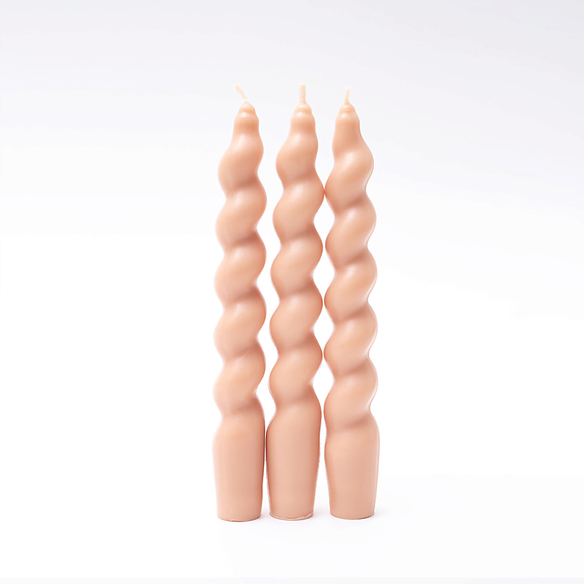 Изображение товара BYGY BY GOLUBOVSKAYA YAKANINA Набор декоративных свечей, Бежевый