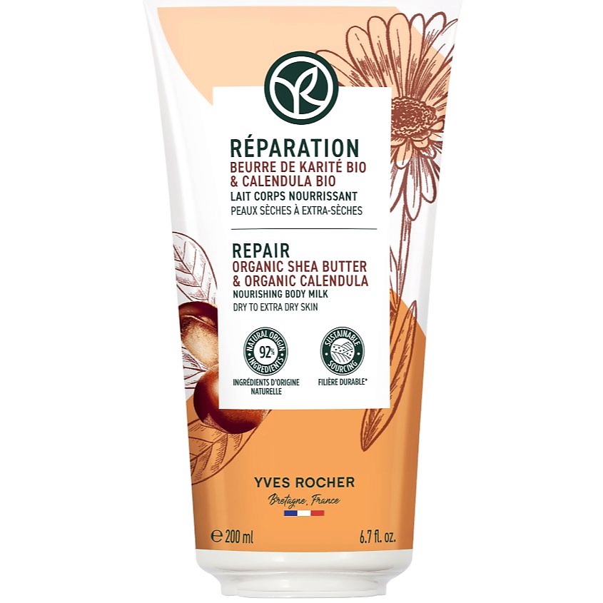 Изображение товара YVES ROCHER Восстановление – питательное молочко для тела – Для сухой и очень сухой кожи, 1 шт.