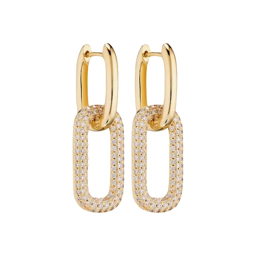 Изображение товара AMANTE CRYSTAL Серьги Omega, Золотой